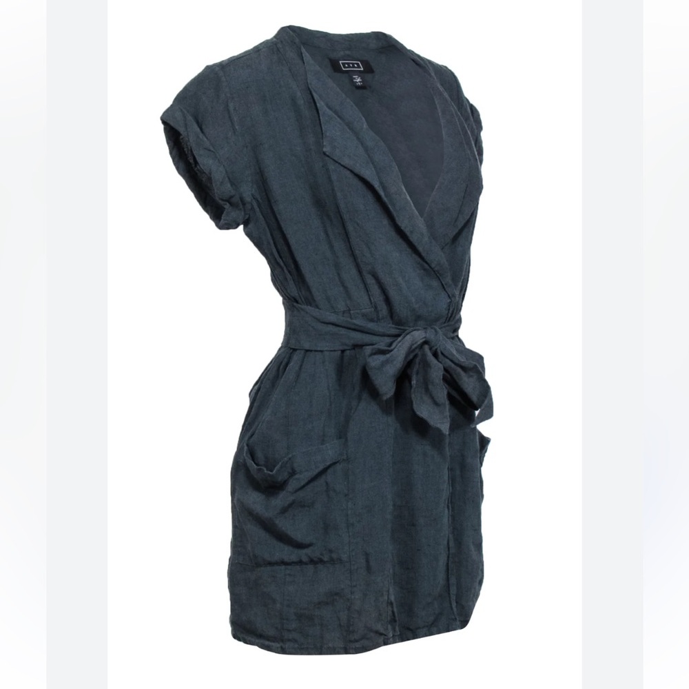 AYR Sleeveless Utility Wrap Dress | Charcoal | Medium